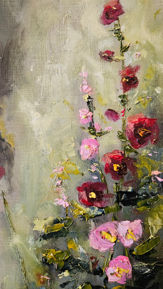 Hollyhocks I