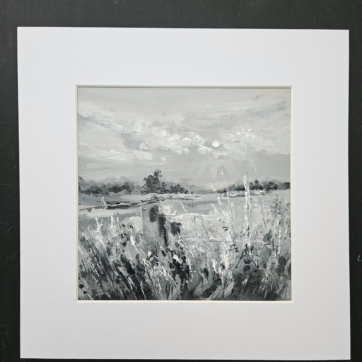 Fields II - Cool Grey Monochome Study