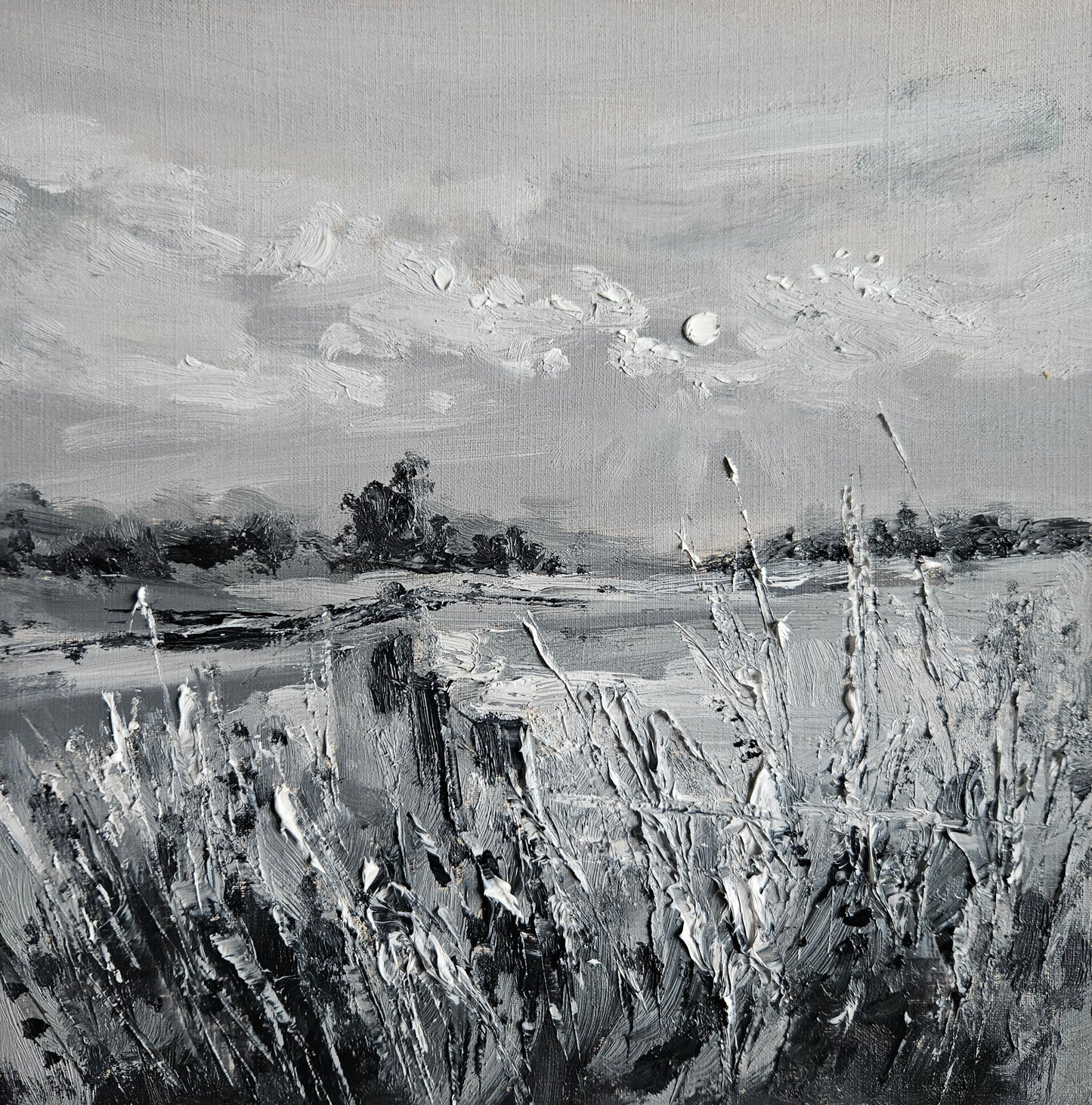 Fields II - Cool Grey Monochome Study